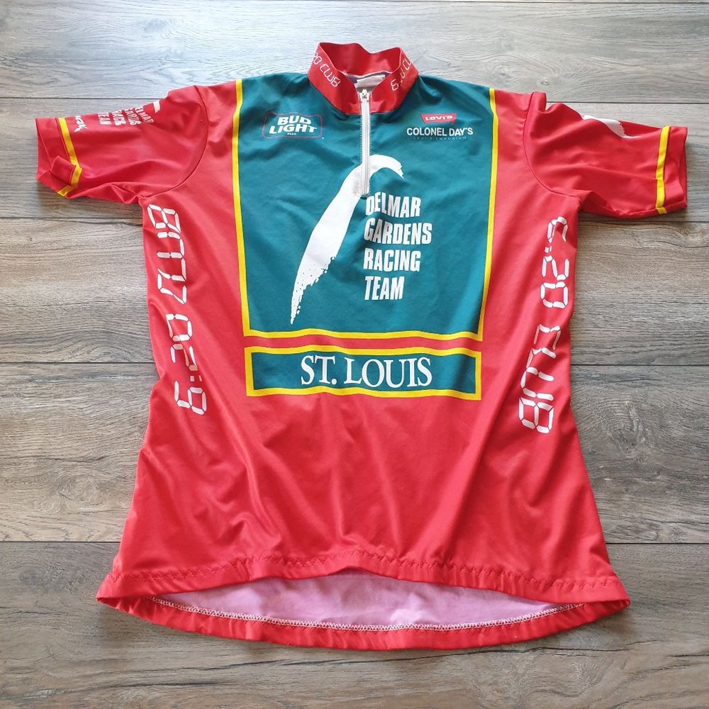 VOmax Mens Cycling Jersey Large L Shirt Road Bicycle Racing Tour INK Marks